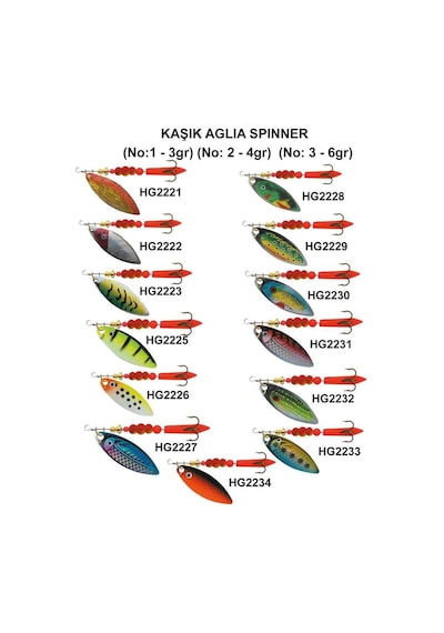 Effe Kaşık Aglıa Spınner Yaprak Meps No:1 - 3 Gr
