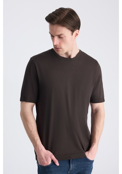 D's Damat Ds Damat Regular Fit Kahverengi Modal T-shirt 4hc060102015m 201