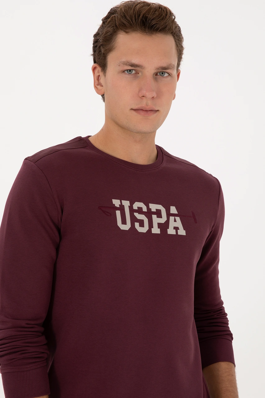 U.S. Polo Assn. Erkek Regular Fit Bisiklet Yaka Bordo Sweatshirt 50315536-VR177