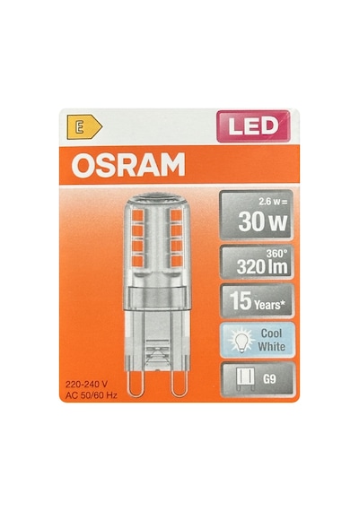 1 Adet Osram 2,6w 30w 4000k Ilık Beyaz G9 Duylu Led Kapsül Ampul