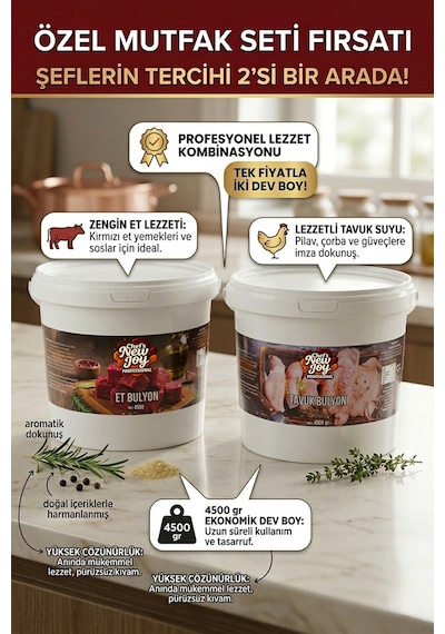 Bulyon Seti Et Bulyon + Tavuk Bulyon Efsane 2li Dev Paket 9kg