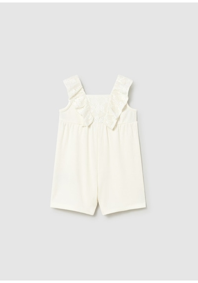 Mayoral Kız Bebek Şort Salopet Krem