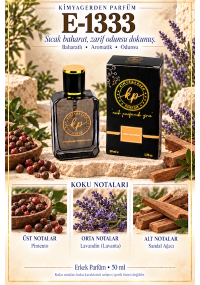 E-1333 Kp Scent Elixir Elit Seri - 50 Ml Erkek Parfüm Baharat - Odunsu