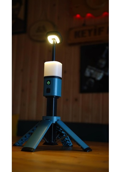 Teleskopik Tripod Tabanlı Taşınabilir Kamp & Outdoor Lambası-nkvtech Zf6968 Mavi
