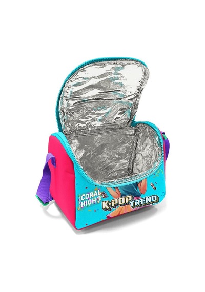 Coral High Goshopya Pembe Turkuaz K-pop Desenli 3 Lü Okul Çanta Seti Goset0114427 Çok Renkli