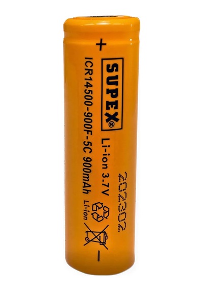 Supex Icr14500-900f-5c 3.7v 900mah Li-ion Düz Kafa Başsız Pil
