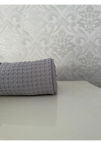 Premium %100 Pamuk Tek Kişilik Yazlık Pike, Yatak Örtüsü, Terletmez Kumaş Gri Renk 160x240cm Gri