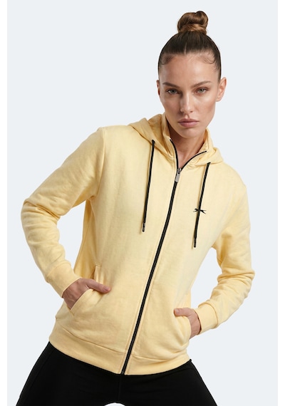 Slazenger Flores Kadın Kapüşonlu Sarı Sweatshırt