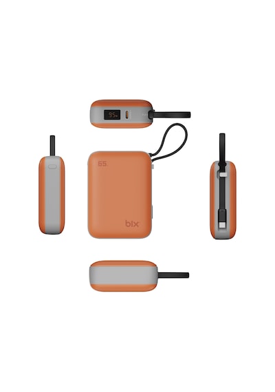 Bix Pb120 20000mah 65w Type-c Pd Kompakt Tasarımlı Dijital Göstergeli Powerbank Taşınabilir Hızlı Şarj Cihazı Turuncu