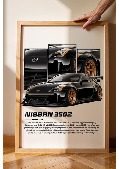 Nissan 350z Çerçeveli Tablo - Nissan Car Poster