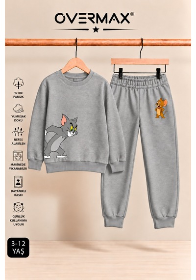 Overmax Çocuk Tom & Jerry Baskılı Kapüşonsuz Eşofman Takımı 3-12 Yaş Gri Üst-gri Alt - 921757313 Gri Üst-gri Alt Overmax Çocuk Tom & Jerry Baskılı Kapüşonsuz Eşofman Takımı 3-12 Yaş Gri Üst-gri Alt - 921757313 Gri Üst-gri Alt