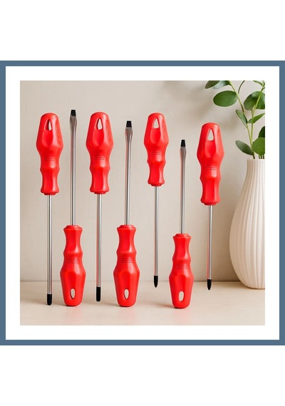 Buradabulabilirsin 7 Parça Tornavida Seti Düz Ve Yıldız 150/125/100/80 Mm Bbz