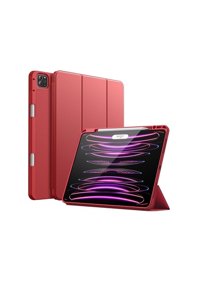 Apple Uyumlu iPad Pro 4. Nesil M2 2022 11 Inç Tablet Kılıf Uyku Modlu Kalem Bölmeli Silikon Koruyucu Kılıf
