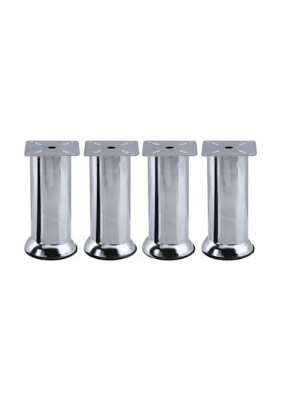 Metal Yükseltici Ayak Seti - 4 Adet, 12 Cm Yükseklik Abanoz