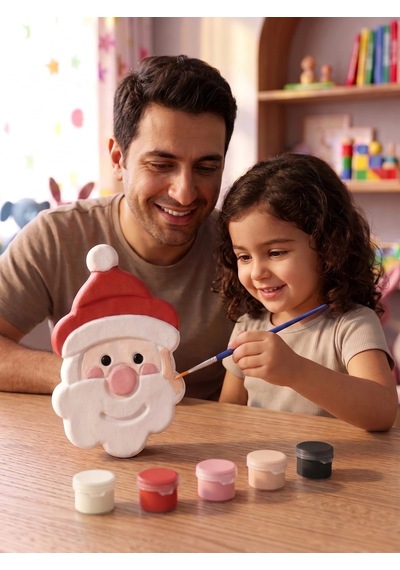 Noel Baba Figürlü Taş Boyama Hobi Seti