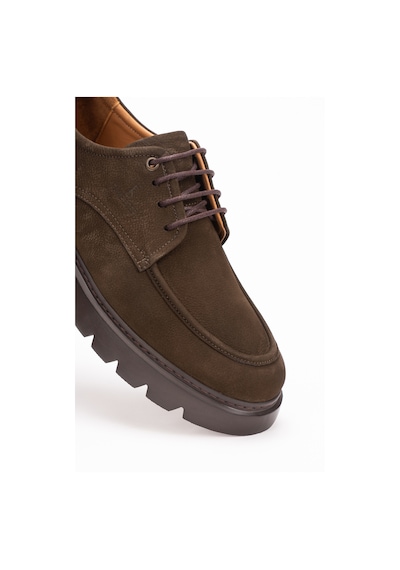 Fame Step Hakiki Deri Erkek Günlük Casual Ayakkabı +4.5 Cm Boy Uzatan Kalın Taban Ortopedik Comfort Kahverengı Kahverengi