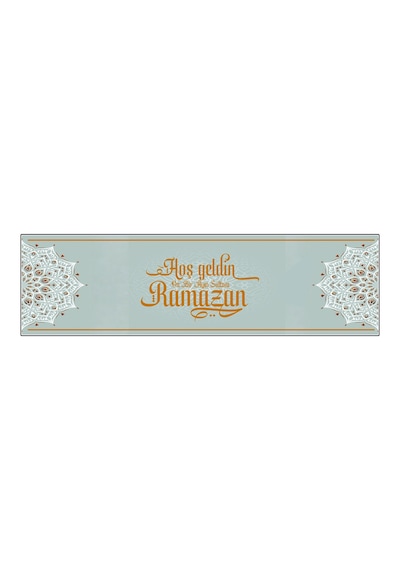 Ramazan Ayı Motifli Dijital Baskılı Runner Masa Örtüsü 40x140 Cm Rmz-3