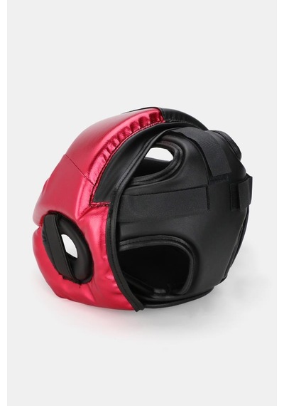 Titan Sport Yüz Korumalı Boks Kaskı , Parlak Kırmızı Siyah Model Kırmızı - Siyah
