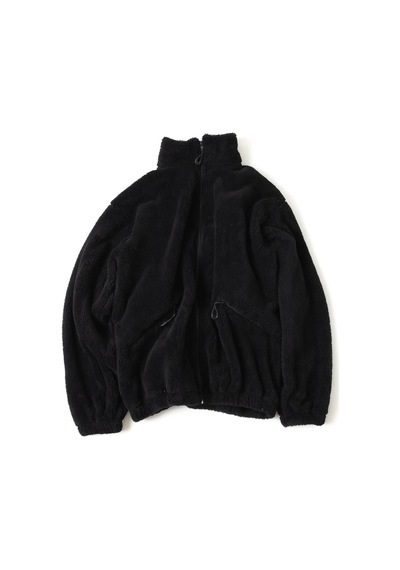 No Plan Erkek Oversize Fermuarlı Pelüş Sweat Ceket-siyah Siyah