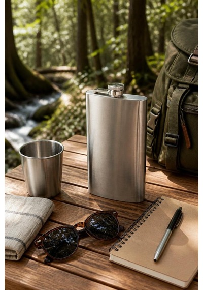 12 Oz 355 Ml Paslanmaz Çelik Cep Matarası, Su Ve Cold Brew İçin Metal Matara, Kamp Seyahat Piknik Ve Günlük Kullanım İçin Vidalı Kapaklı Taşınabilir Şişe, Gümüş