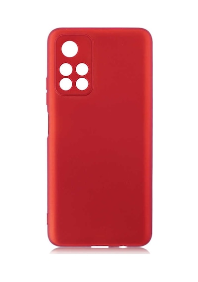 Kilifone - Xiaomi Uyumlu Poco M4 Pro 5g - Kılıf Mat Renkli Esnek Premier Silikon Kapak - Kırmızı