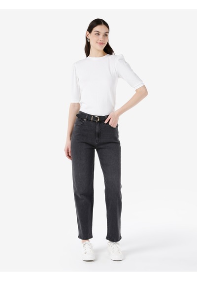 Colin's Colins 884 Lauren Normal Kesim Yüksek Bel Düz Paça Siyah Kadın Pantolon Denim