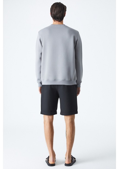 Grimelange Dane Erkek Organik Kumaşlı Yumuşacık Gri Sweatshirt Gri