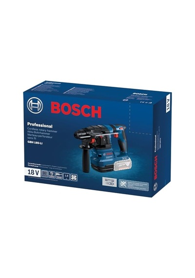 Gbh 185-lı Akülü Sds-plus Kırıcı Delici 18 Volt, Solo, 1,9 J, Betonda Delme Çapı: 22 Mm, Karton Kutuda, Akü Dah