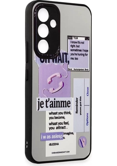 Newface Samsung Uyumlu Galaxy A54 5g Kılıf Mirror Desenli Kapak - Mirror - 4 Gri