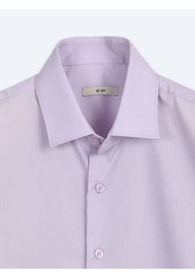 Kip Açık Pembe Regular Fit Uzun Dokuma Casual Pamuk Karışımlı Gömlek