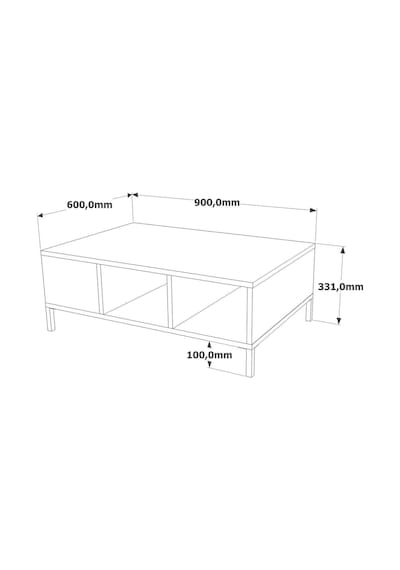 Best 60x90cm Orta Sehpa Metal Ayaklı Çam Bes2-aa Antrasit