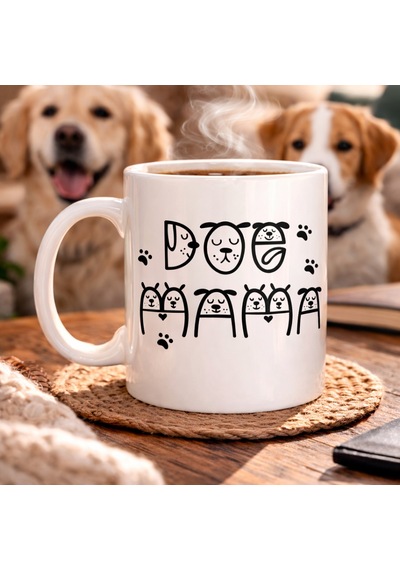 Köpek Severlere Özel Sevimli Köpek Tasarımlı Porselen Kupa Model 183 Dog Temalı Kahve Kupası Hediyelik Ku Diğer