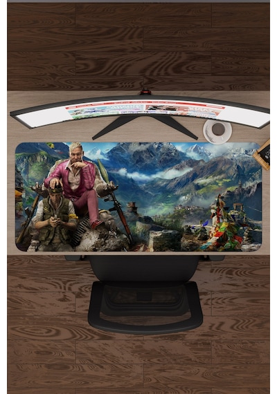 Far Cry Kaymaz Dikişli Kauçuk Oyuncu Mousepad V4 - 90x40 Xxl Gaming Mouse Pad Fare Altlığı
