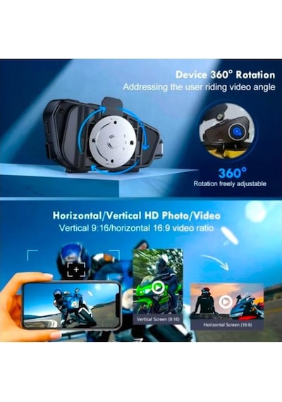 Motobir Q28 Kameralı Bluetooth Intercom Seti Motobir Q28 Kameralı Bluetooth Intercom Seti