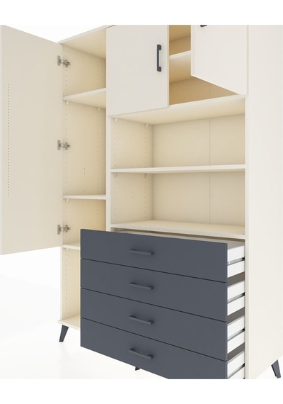 Hyperion Dolap 7 Raflı 4 Çekmeceli 3 Kapaklı 132x44x195 Aytaşı-aytaşı/antrasit Aytası/antrasıt Hyperion Dolap 7 Raflı 4 Çekmeceli 3 Kapaklı 132x44x195 Aytaşı-aytaşı/antrasit Aytası/antrasıt