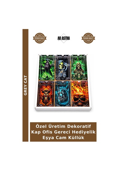 Özel Üretim Dekoratif Kap Ofis Gereci Hediyelik Eşya Cam Küllük