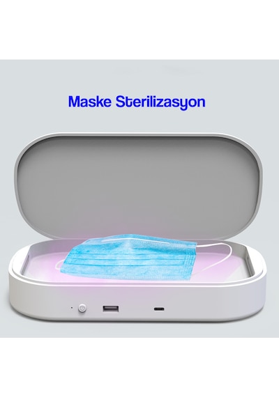 Kablosuz Şarj ve Sterilizasyon Kutusu Maske Dezenfektan