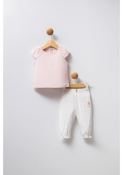 U.S. Polo Assn. U.s.polo Assn. Kız Bebek 2li Takım - Pudra Pudra