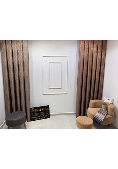 Nivemeshome Pera V-5302 1/3 Sık Pileli Fon Perde Apm Çok Renkli