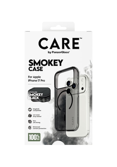 Care By Panzerglass Flagship Apple Uyumlu iPhone 17 Pro Urban Explorer Smokey Siyah Magsafe Kılıf