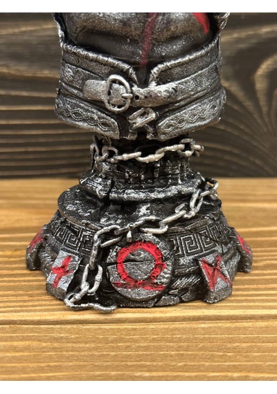 Kratos 20cm Gümüş Eskitme Kırmızı Detay God Of War 4 Playstation-