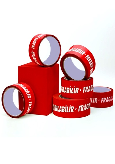 Fragile Kırılır Baskılı Koli Bandı 5cmx100m Kırılır Fragile Bant