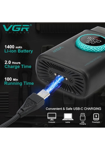 Vgr Jilet Elektrikli Tıraş Makinesi Şarj Edilebilir Profesyonel Sakal Red