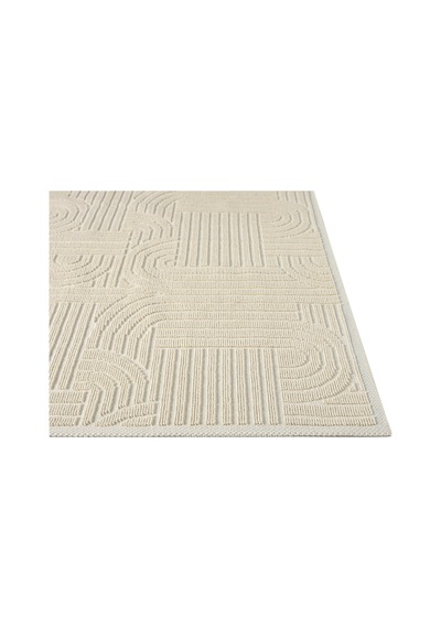 Modern Koton Bukle Kilim Lateks Taban 60x100/80x120/80x200/80x300/80x150/120x180/160x240-759 Krem