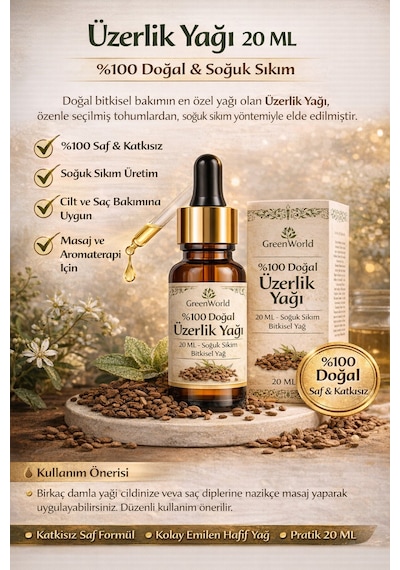 Life Üzerlik Yağı 20 Ml %100 Doğal Soğuk Sıkım Bitkisel Yağ Diğer