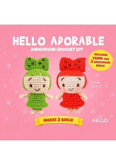 Bakgelal Hello Adorable Amigurumi Kız Bebek Yapım Kiti 2'li Bff Kendin Yap Örgü Hobi Seti