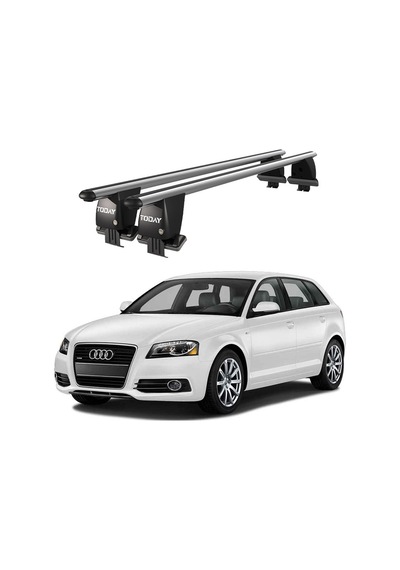 Royal Audi A3 2004-2012 Uyumlu Gri Kilitli Ara Atkı Port Bagaj Tavan Barı