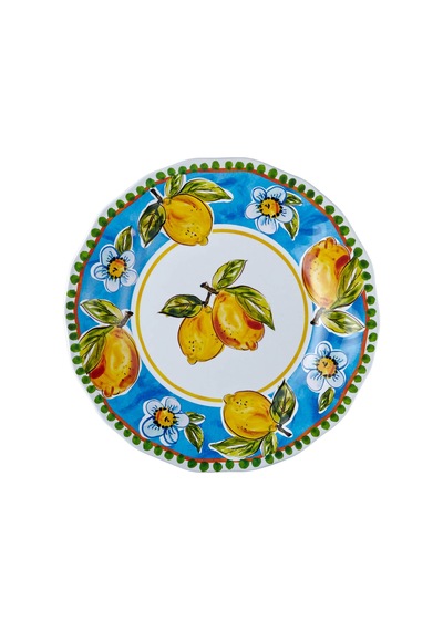 Chiara Alessi Sorento Mavi - Beyaz Tabak 28cm