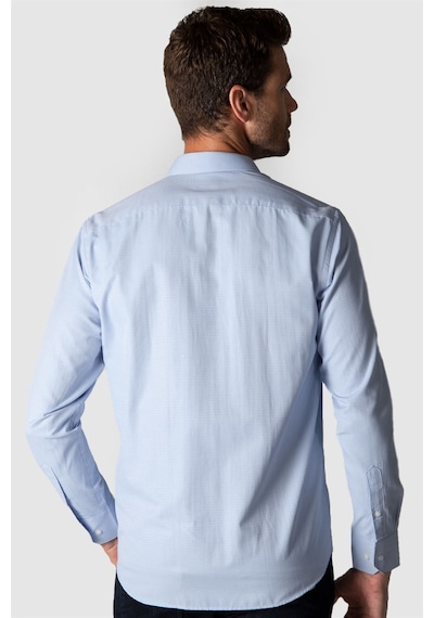 Tudors Klasik Fit Desenli Erkek Gömlek-22525 Mavi