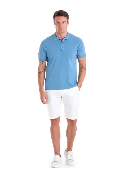 Hatemoğlu İndigo Regular Fit Düz Polo Yaka Tişört 35362023c001 85 İndigo